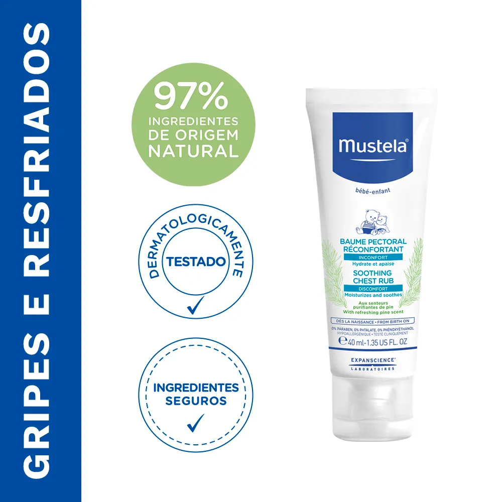 Bálsamo Peitoral Mustela Bebê Reconfortante 40ml — foto 4