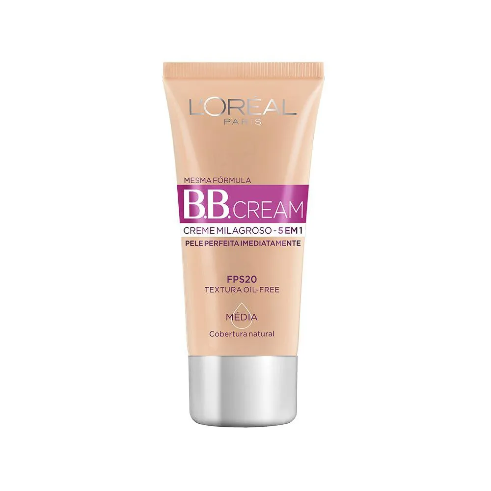 Base BB Cream L'Oréal Paris Dermo Expertise FPS 20 Cor Média 30ml