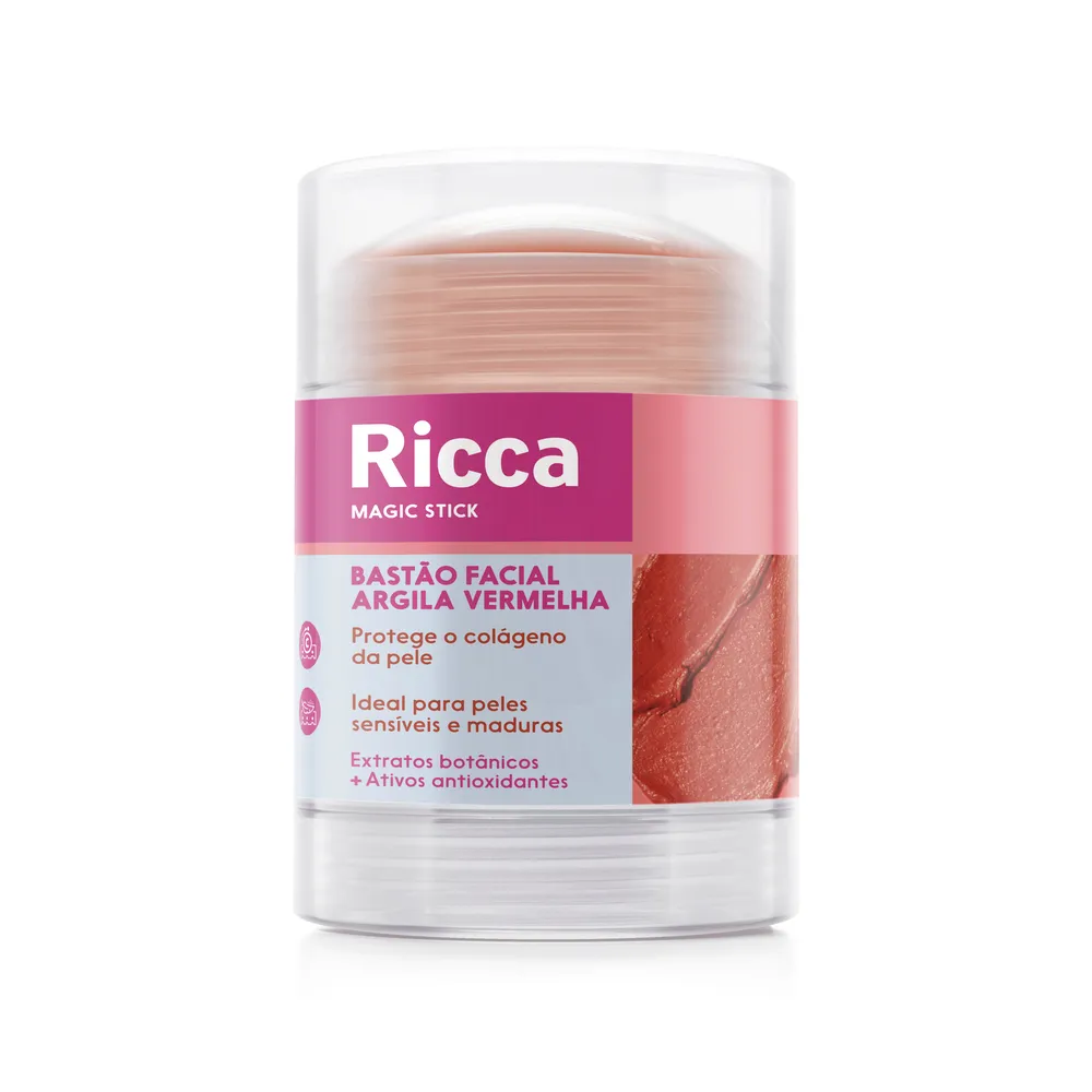 Bastão Facial Ricca Magic Stick Apaga Poros Antioleosidade Stick 80g