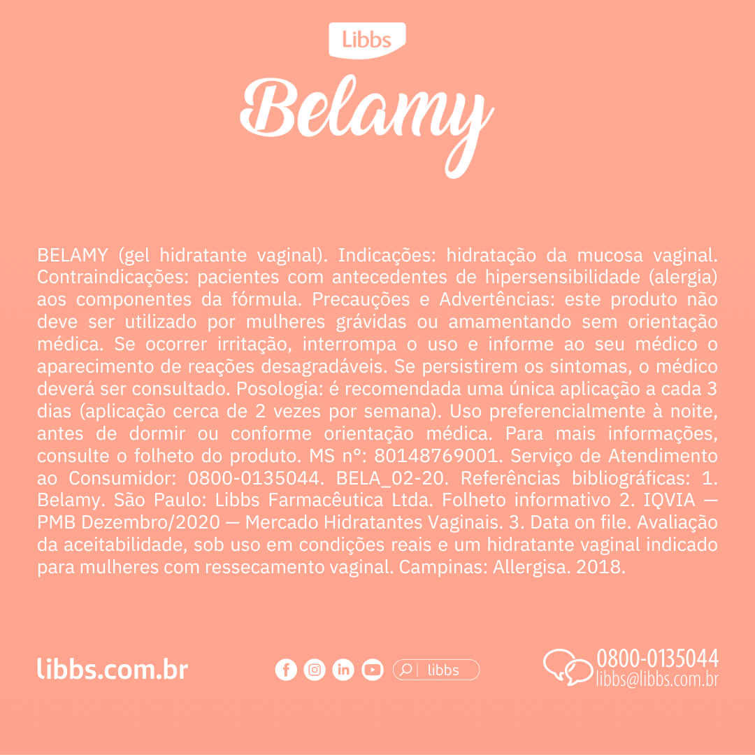 Belamy Gel Hidratante Vaginal 20g 8 Aplicadores — foto 6