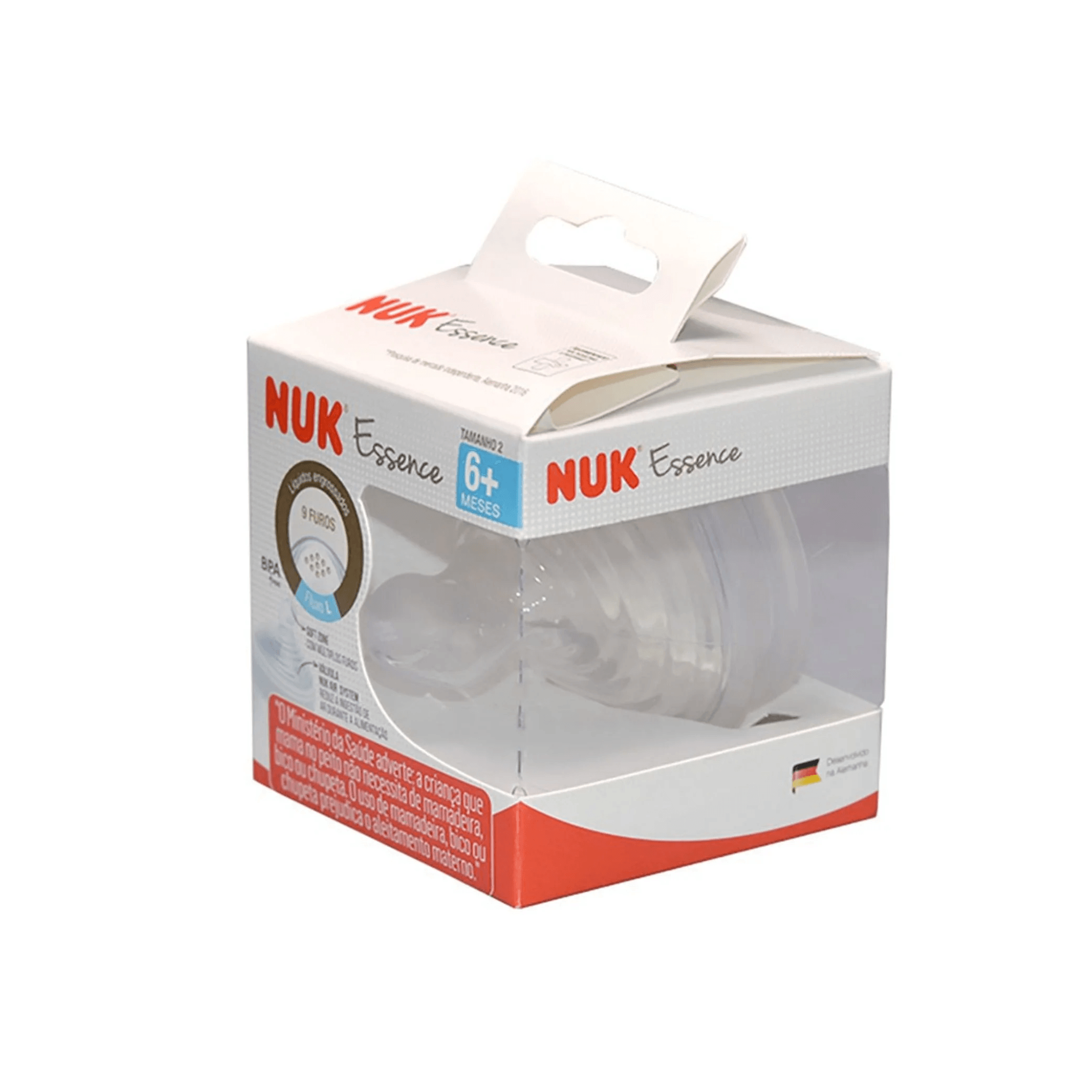 Bico para Mamadeira NUK Essence +6 meses Líquidos Engrossados Silicone Tamanho 2 1 Unidade