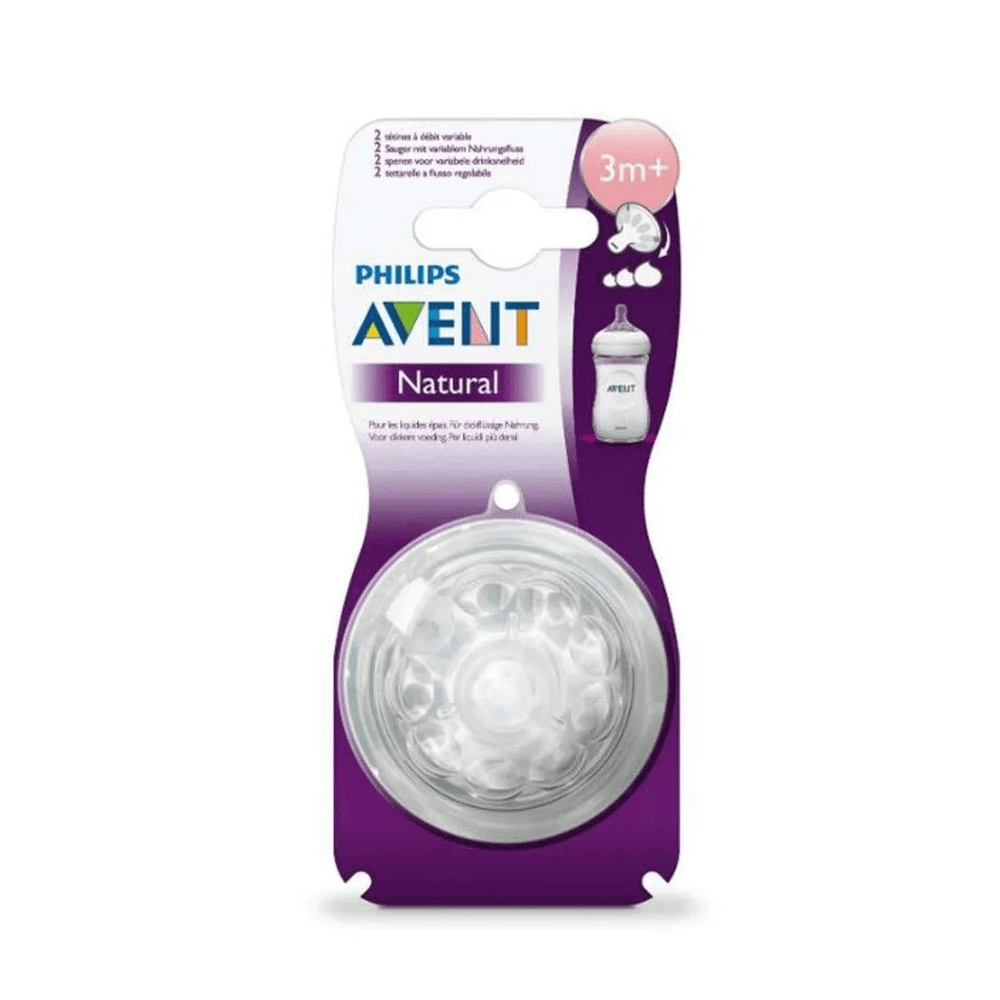 Bico para Mamadeira Philips Avent Pétala +3 meses Fluxo Variável Silicone 2 Unidades