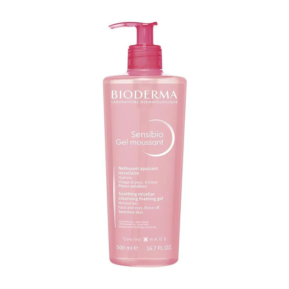 Bioderma Sensibio Gel Moussant Gel de Limpeza Micelar Calmante e Hidratante 500ml