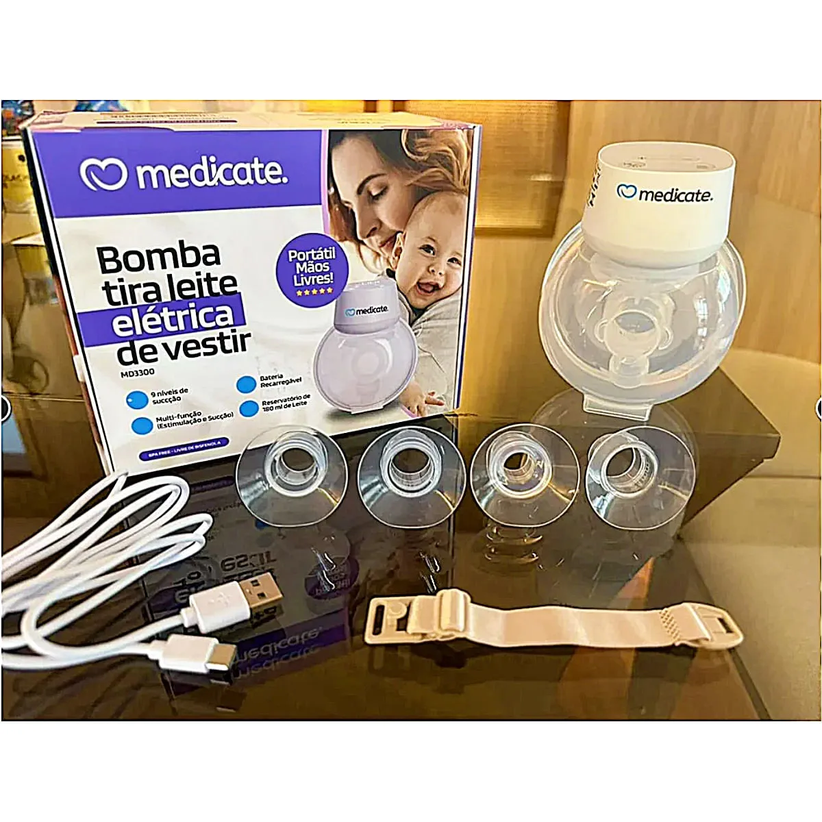 Bomba Tira-Leite Materno - Elétrica de Vestir - Medicate MD3300 — foto 6