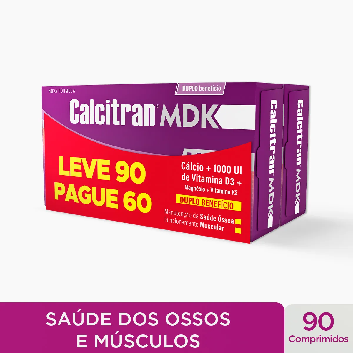 Calcitran MDK Leve 90 Pague 60 Comprimidos Revestidos