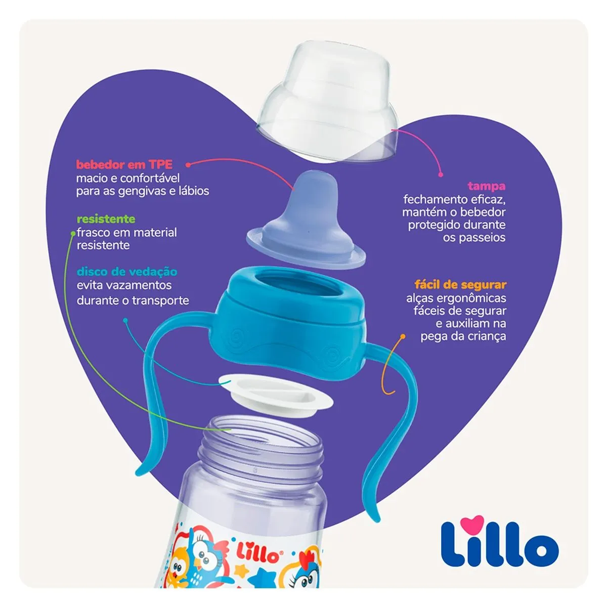 Caneca Lillo Galinha Pintadinha 6+ Meses 180ml — foto 4