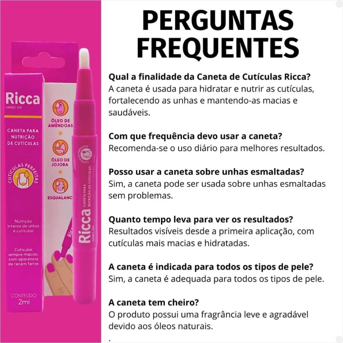 Caneta para Cutículas Ricca Nutritiva 2ml — foto 3