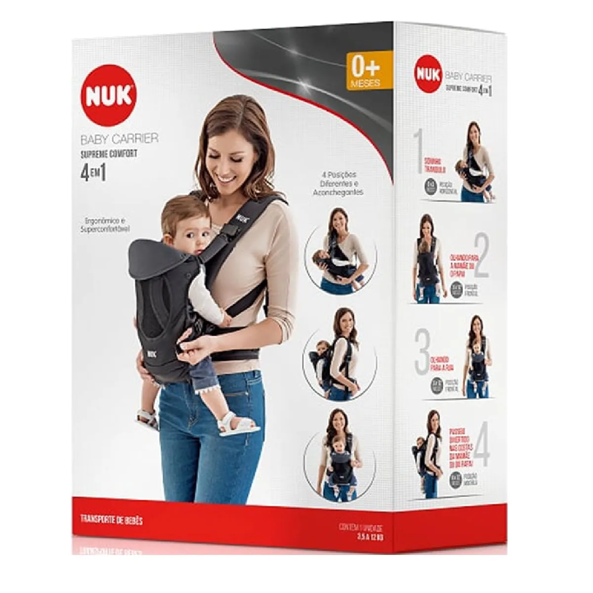 Canguru NUK Supreme Comfort 4 em 1 Ergonômico 1 Unidade