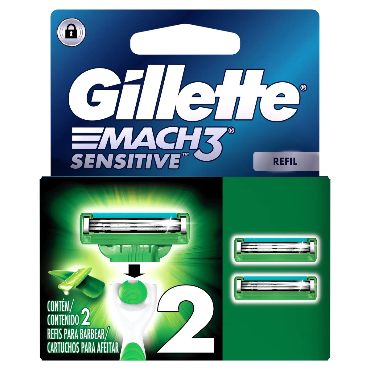 Carga para Aparelho de Barbear Gillette Mach3 Sensitive 2 Unidades — foto 8