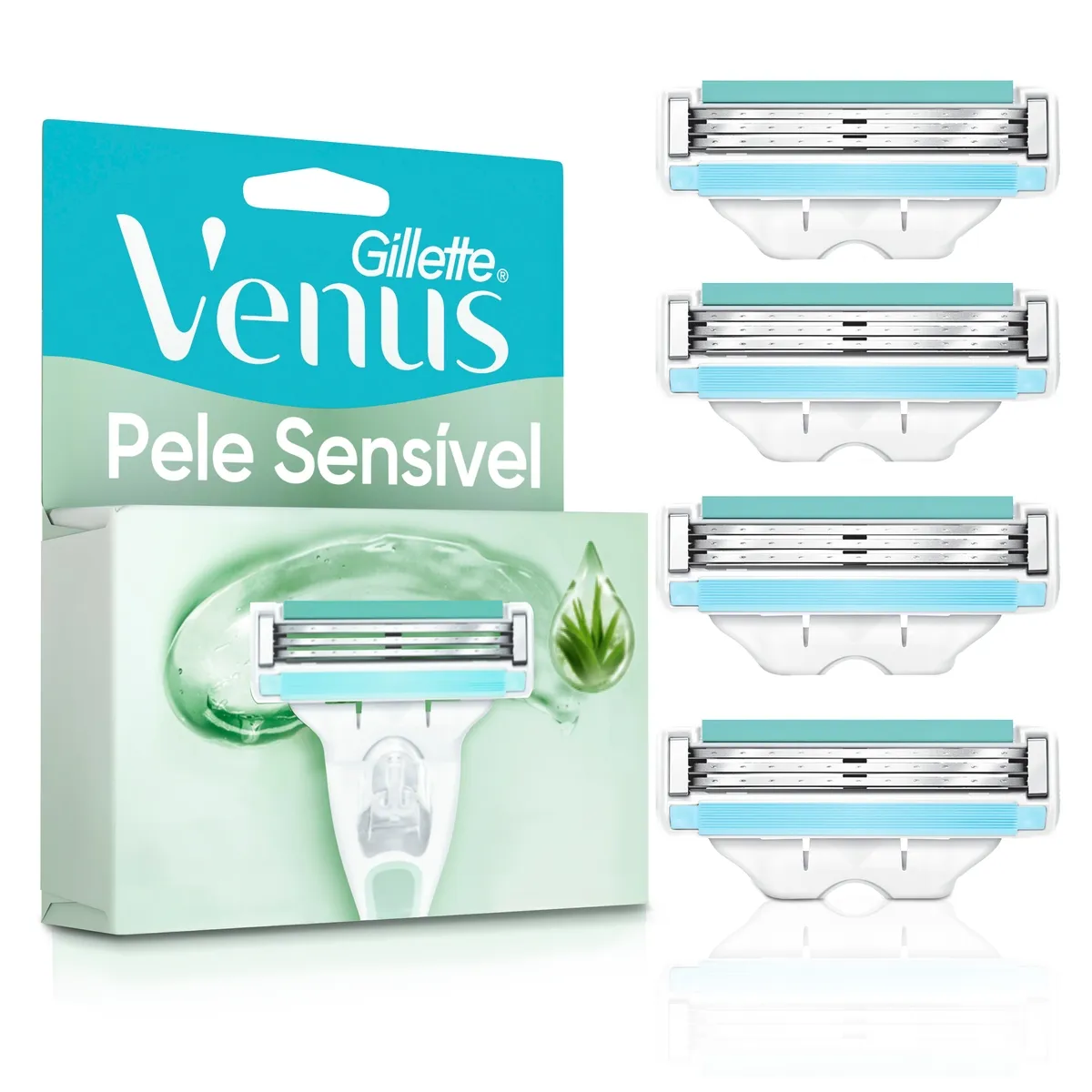 Carga para Aparelho de Depilação Gillette Venus Pele Sensível 4 Unidades