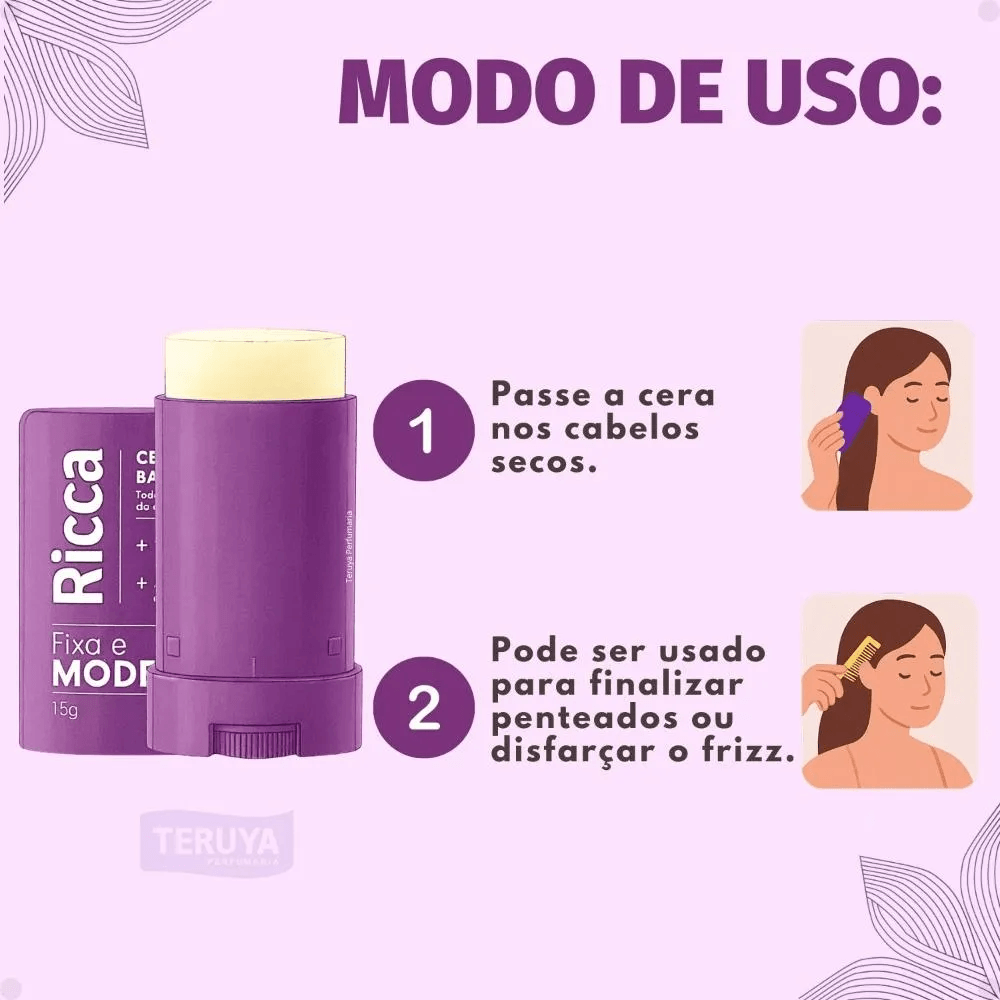 Cera Fixadora Em Bastão Ricca 15g — foto 4
