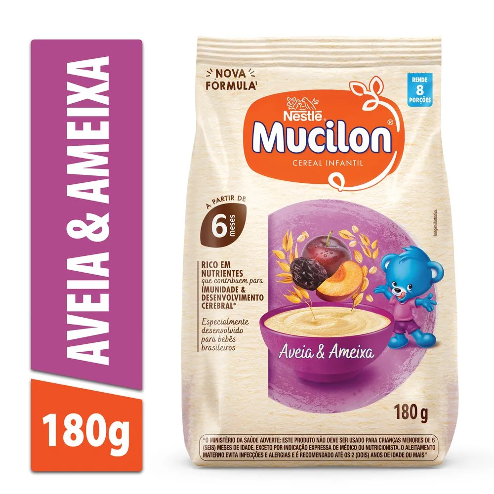 Cereal Infantil Mucilon Aveia Integral e Ameixa +6 meses 180g — foto 2