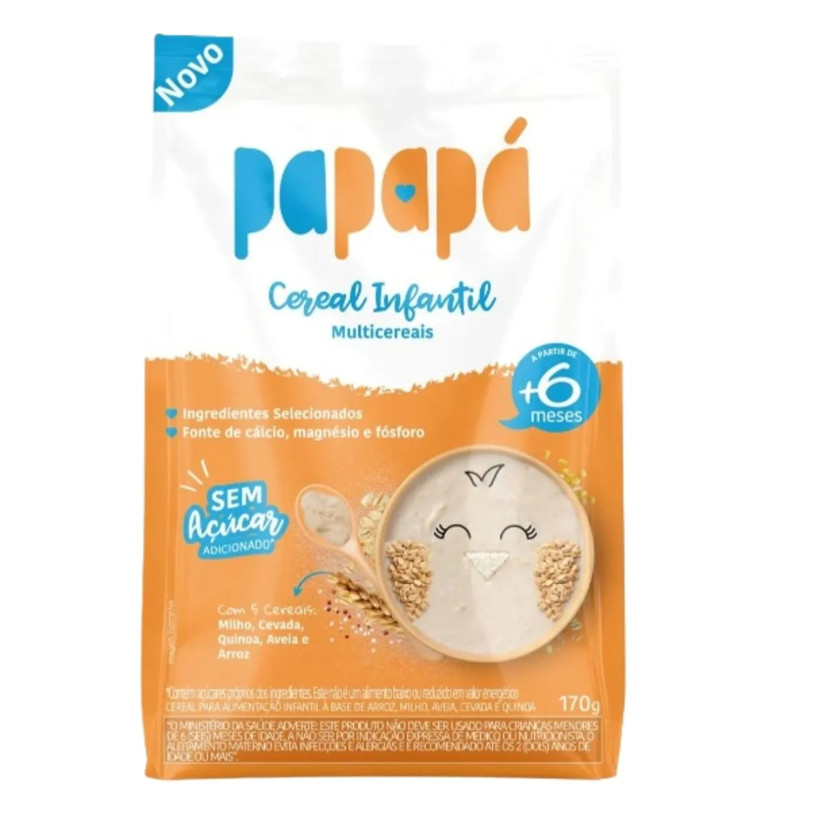 Cereal Infantil Papapá Multicereais Sem Açúcar 170g