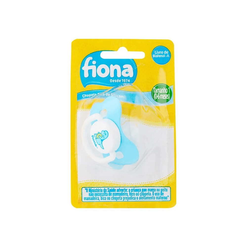 Chupeta Fiona Desenho Baby Silicone Tamanho 1 Cor Azul