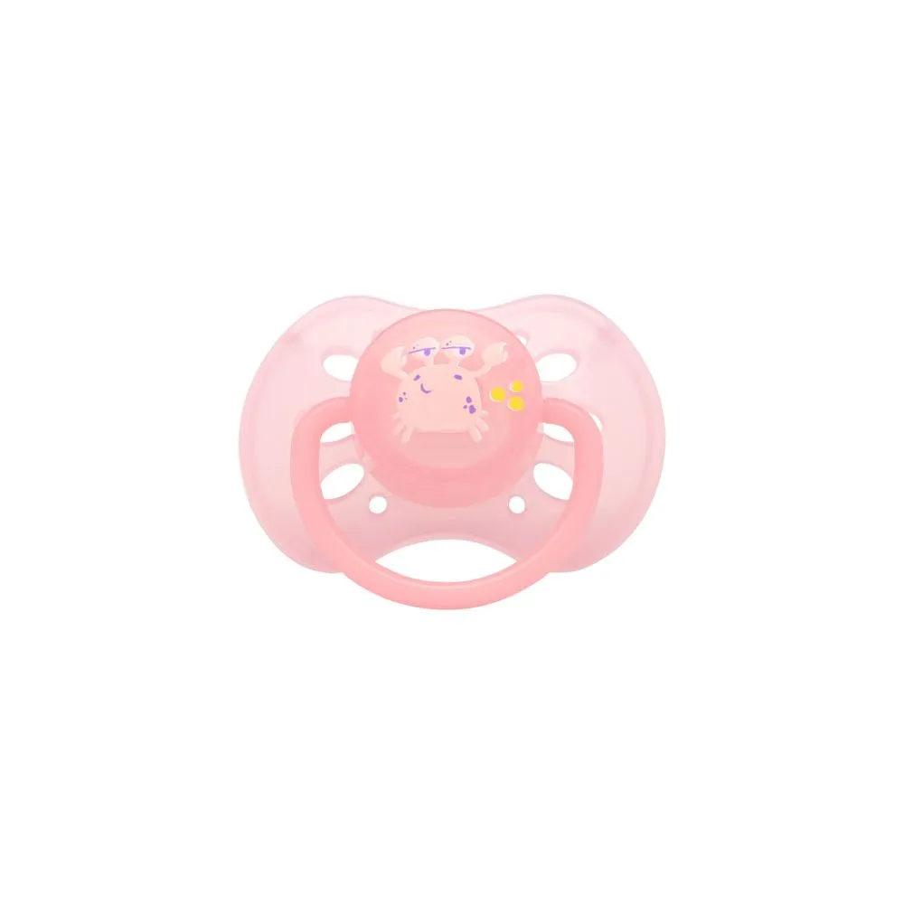Chupeta Lolly Kinddy Oceano Ortodôntica +6 meses Silicone Rosa Tamanho 2 1 Unidade