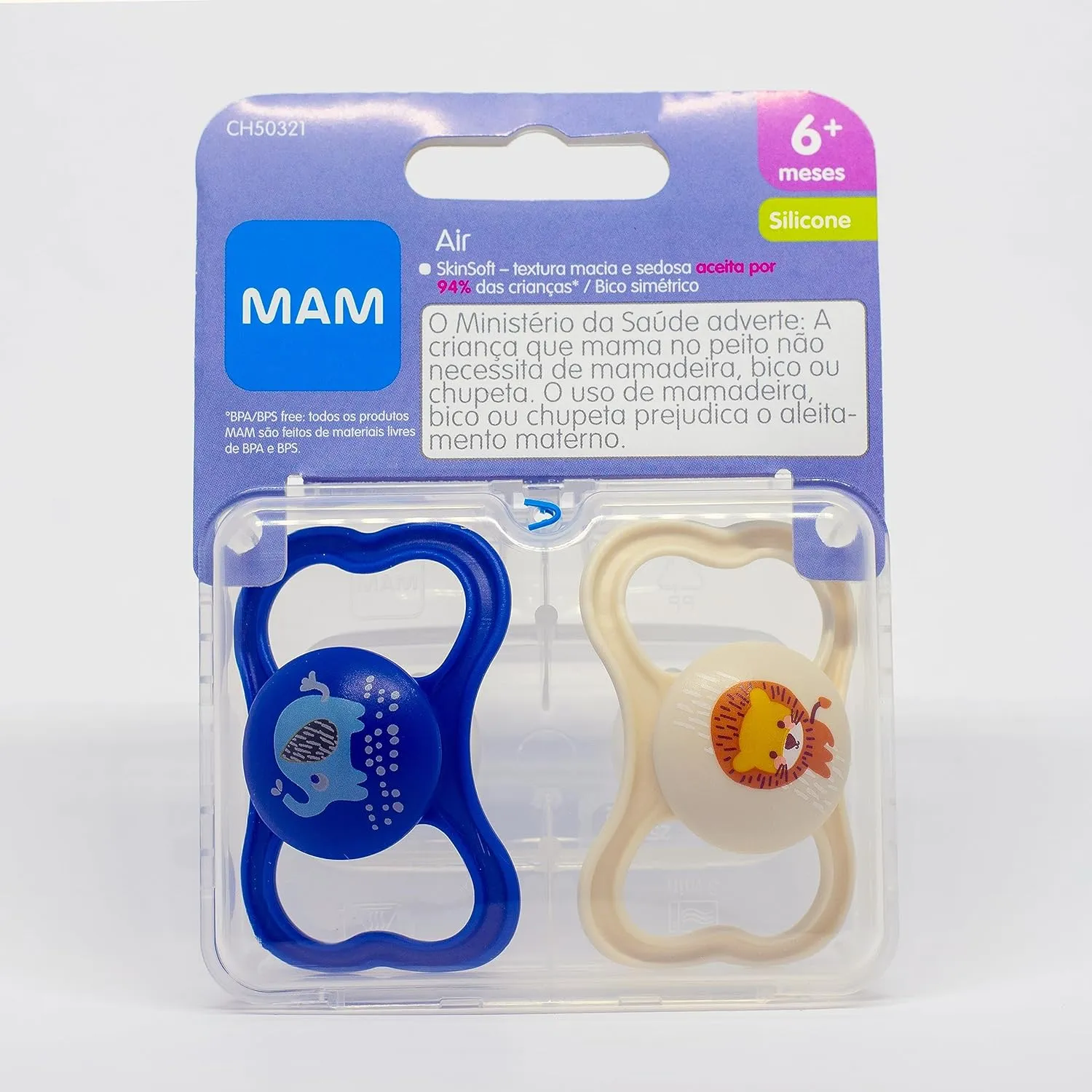 Chupeta MAM Air 6+ Meses Azul 2 Unidades — foto 3