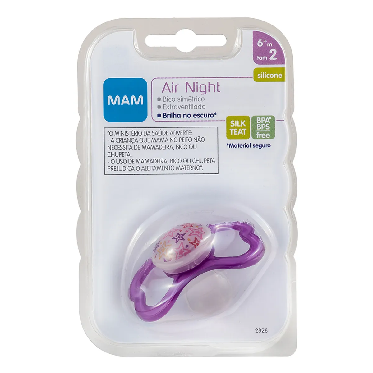 Chupeta Mam Air Nigth Girls 6+ De Idade