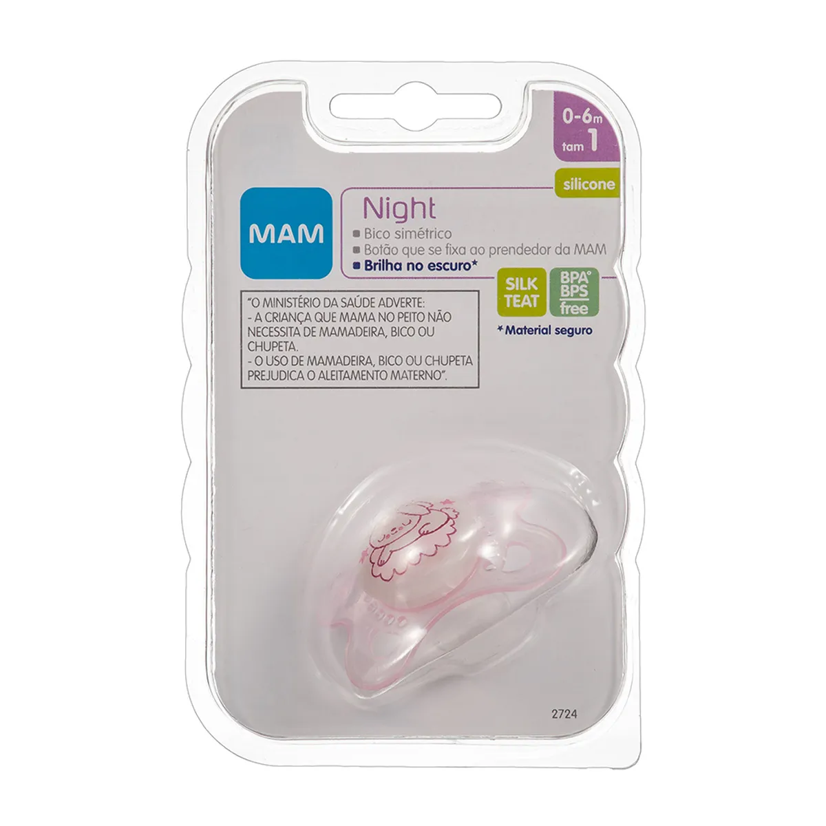 Chupeta Mam Night Girls De 0 A 6 Meses De Idade
