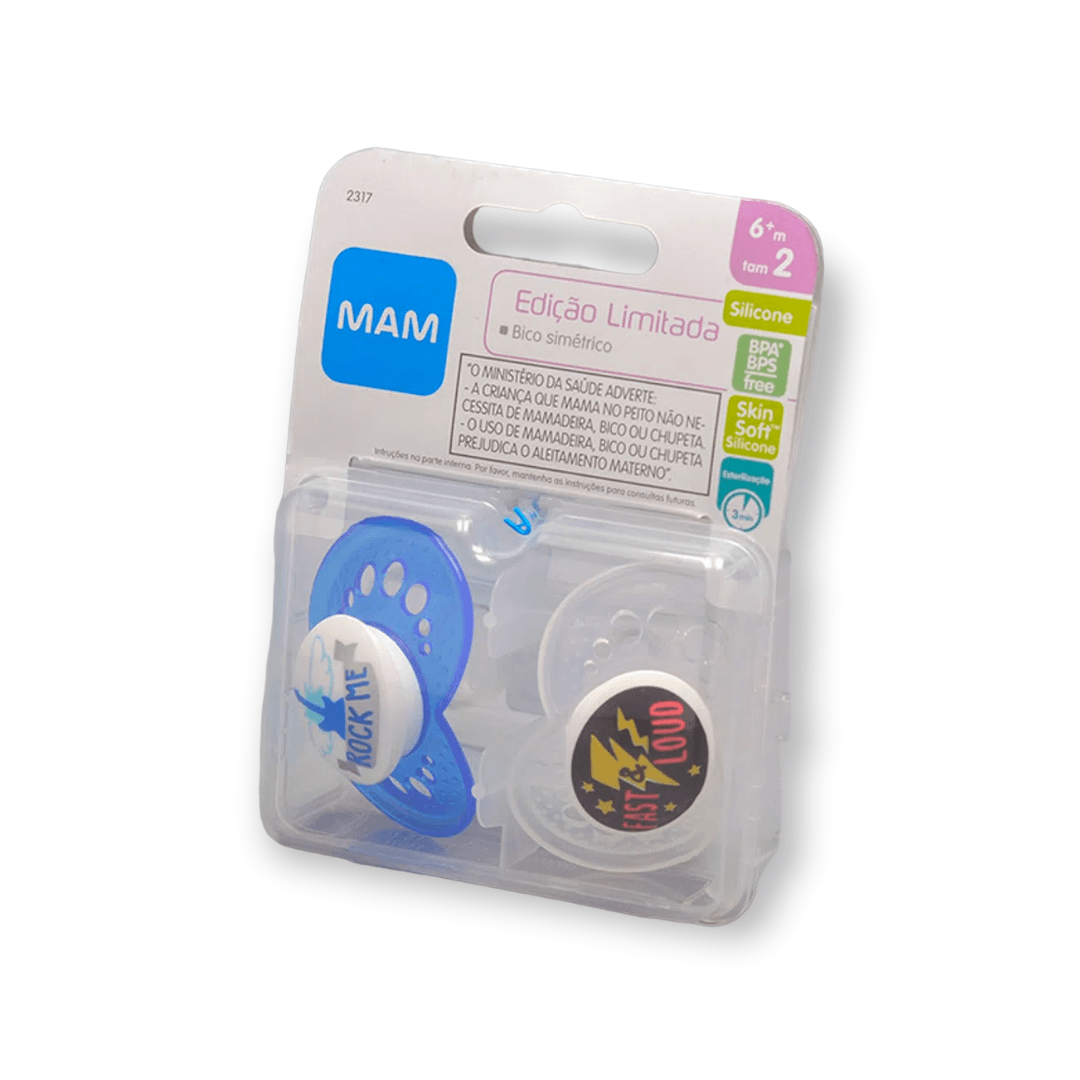 Chupeta MAM Rock Edição Limitada +6 meses Silicone Tamanho 2 2 Unidades