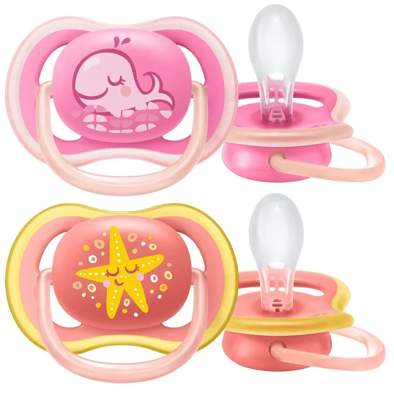 Chupeta Philips Avent Ultra Air de 6 a 18 meses Silicone Rosa 2 Unidades