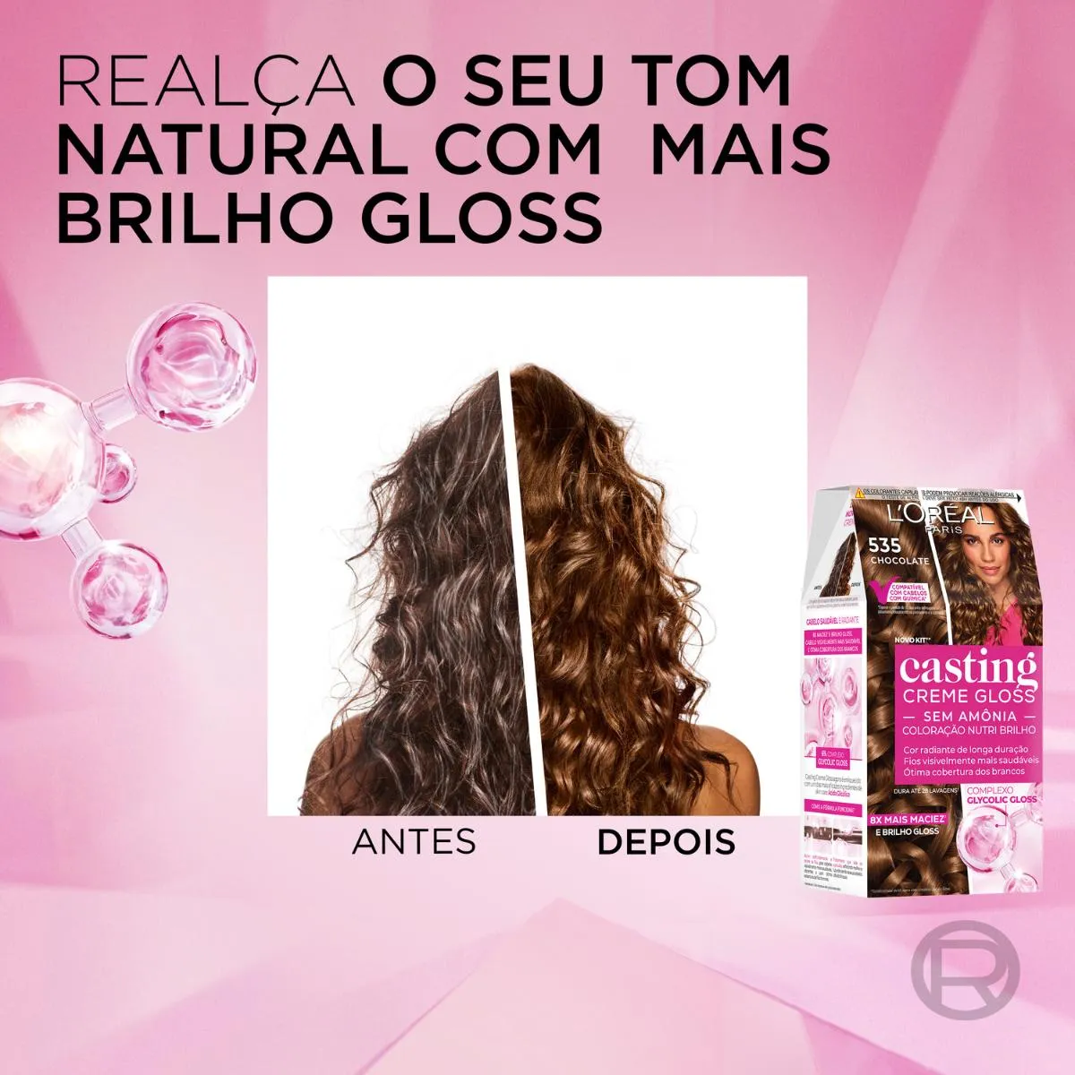Coloração Casting Creme Gloss 535 Chocolate — foto 5