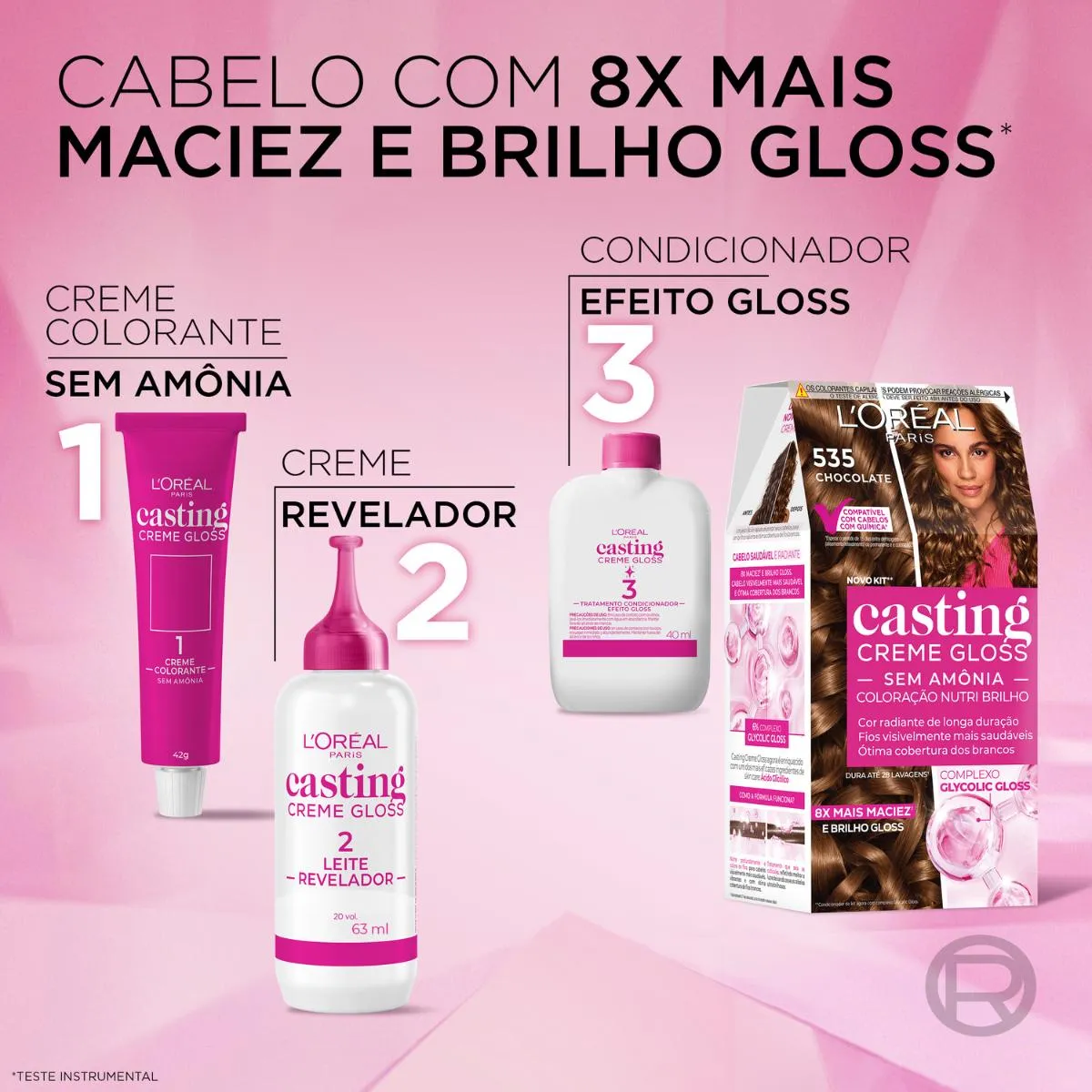 Coloração Casting Creme Gloss 535 Chocolate — foto 4