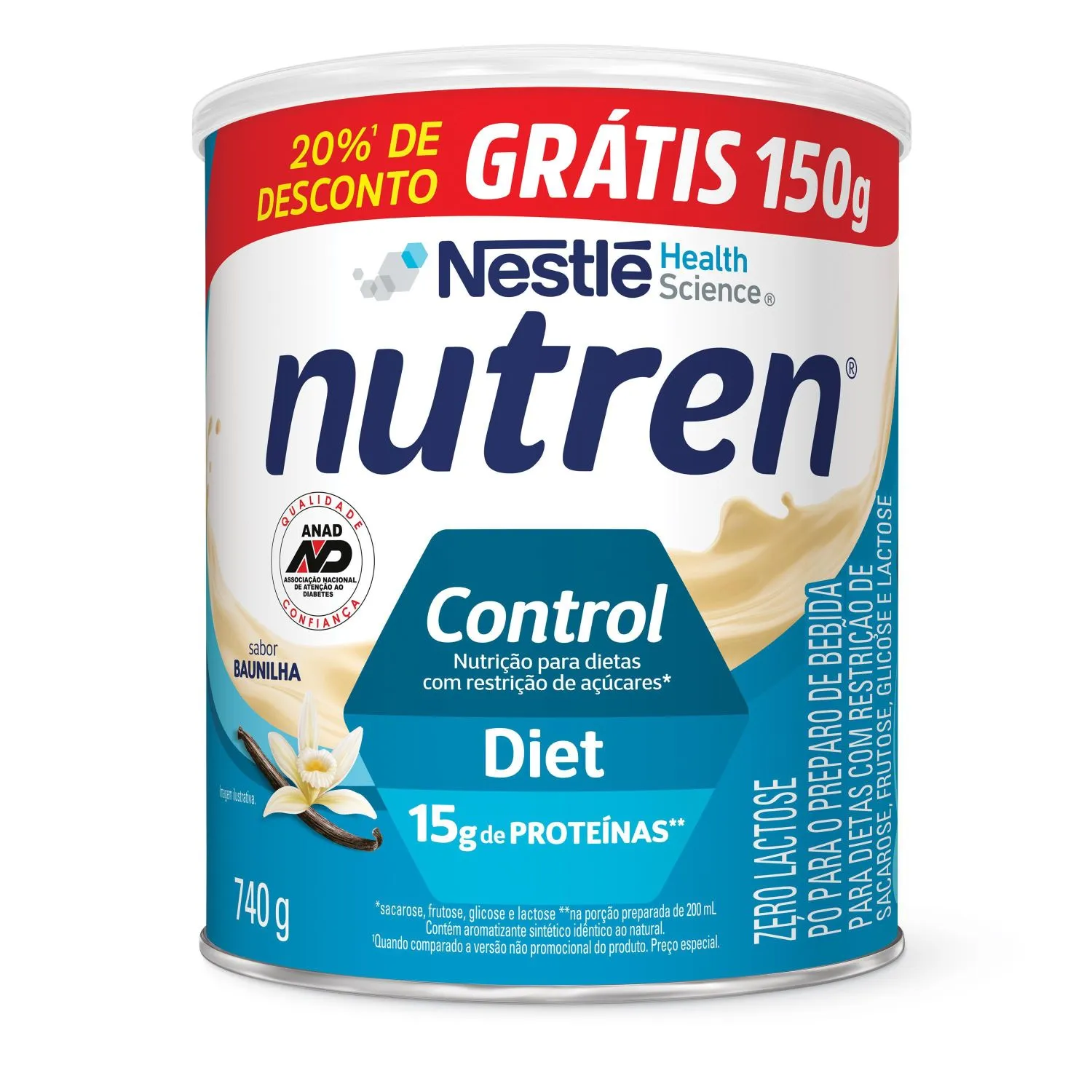Complemento Alimentar Nutren Control Baunilha 740g com 20% de Desconto — foto 2