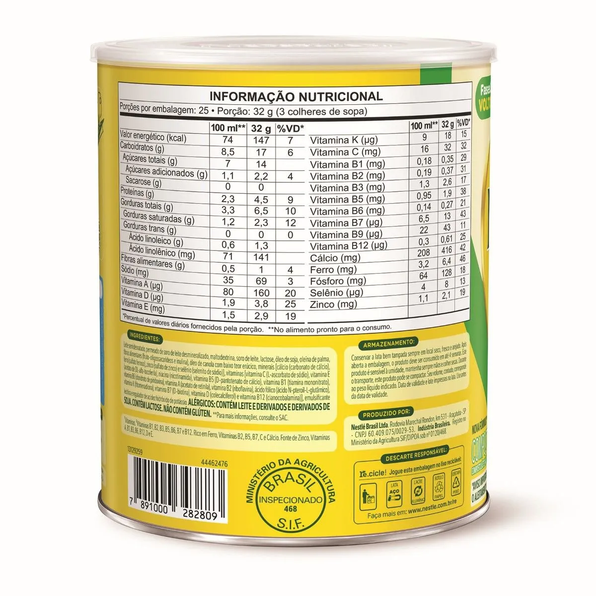 Composto Lácteo Infantil Ninho Fases 3+ 800g — foto 2