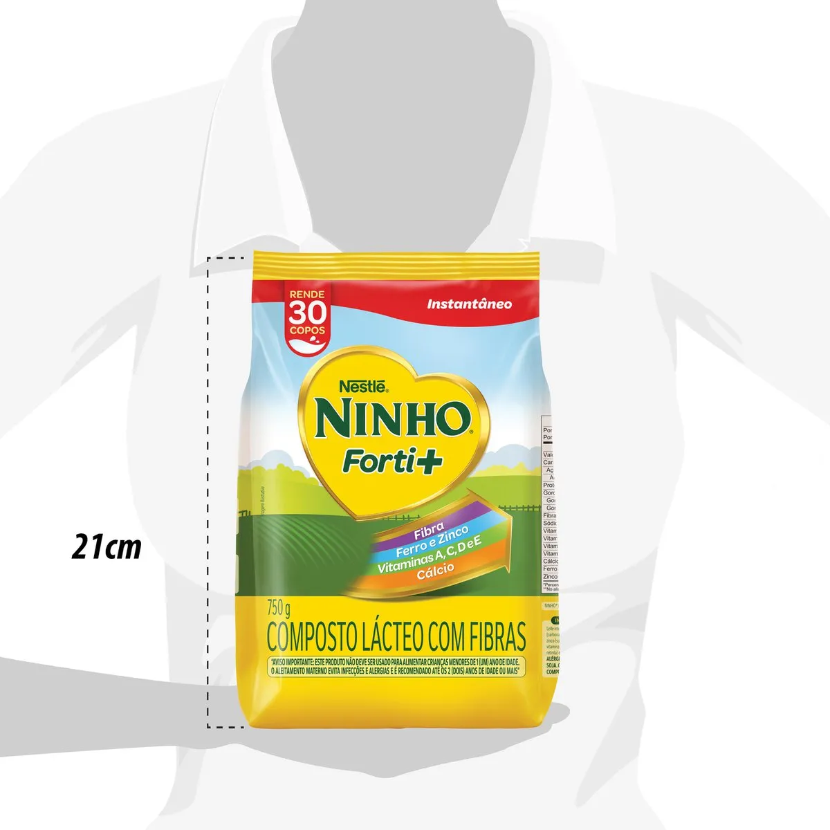 Composto Lácteo NINHO Forti+ Fibras Sachê 750g — foto 5