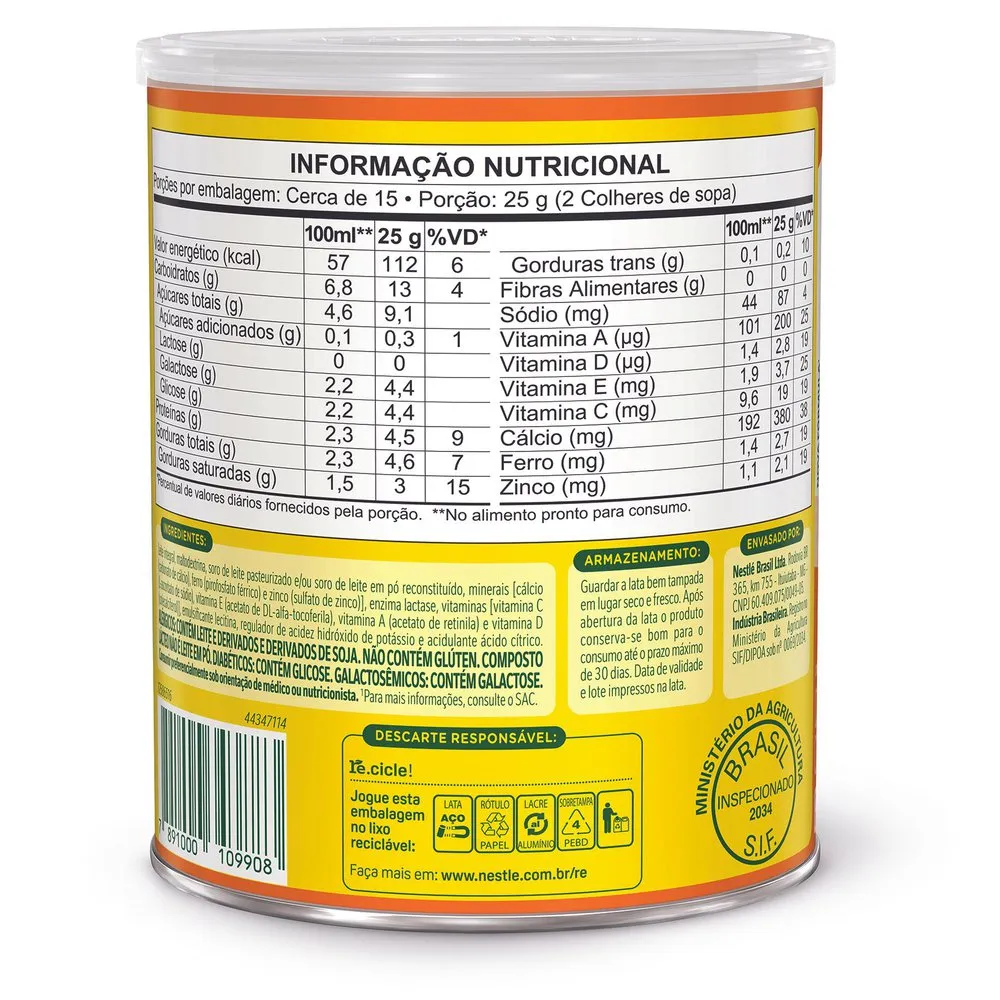 Composto lacteo Ninho Forti+ zero Lactose 380g — foto 3