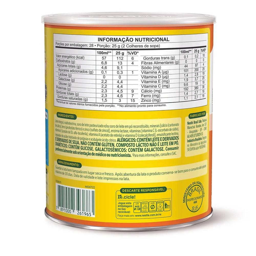Composto Lácteo NINHO Zero Lactose Lata 700g — foto 3