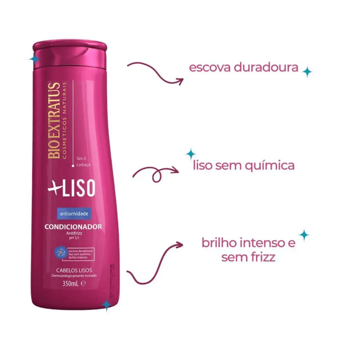 Condicionador Bio Extratus Mais Liso Antiumidade 350ml — foto 2