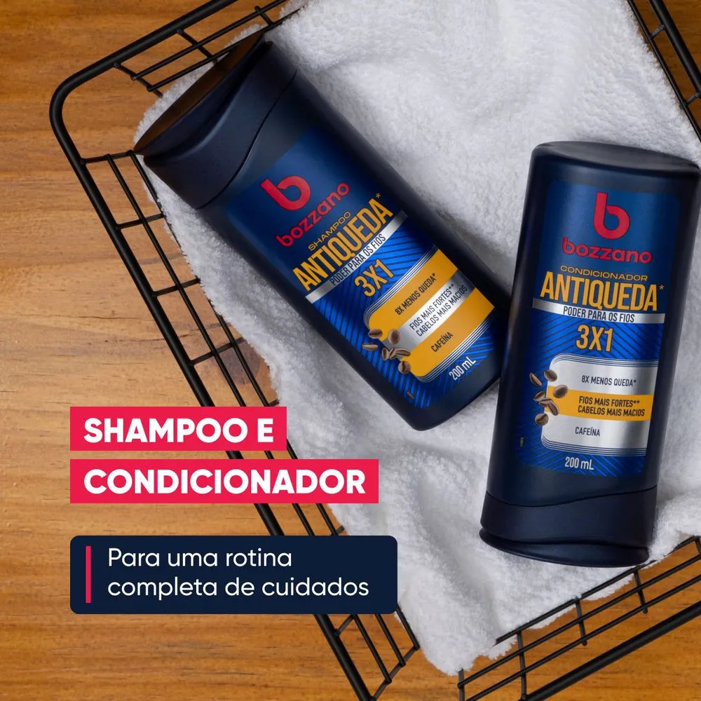 Condicionador Bozzano Antiqueda 3 x 1 Cafeína 200ml — foto 5
