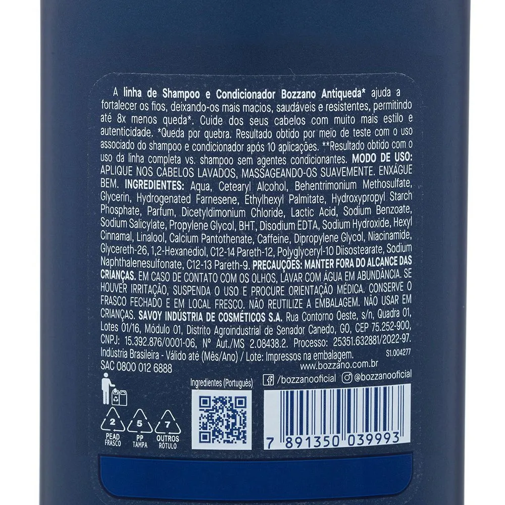 Condicionador Bozzano Antiqueda 3 x 1 Cafeína 200ml — foto 7
