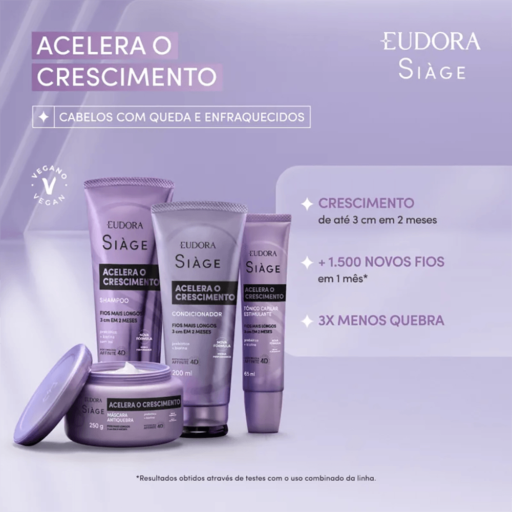 Condicionador Eudora Siàge Acelera o Crescimento 200ml — foto 4