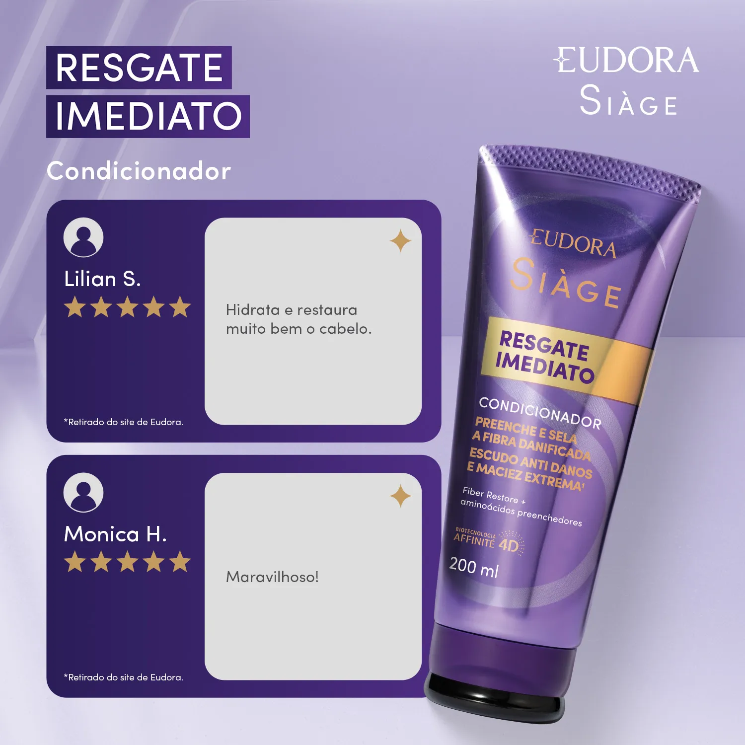 Condicionador Eudora Siàge Resgate Imediato 200ml — foto 3