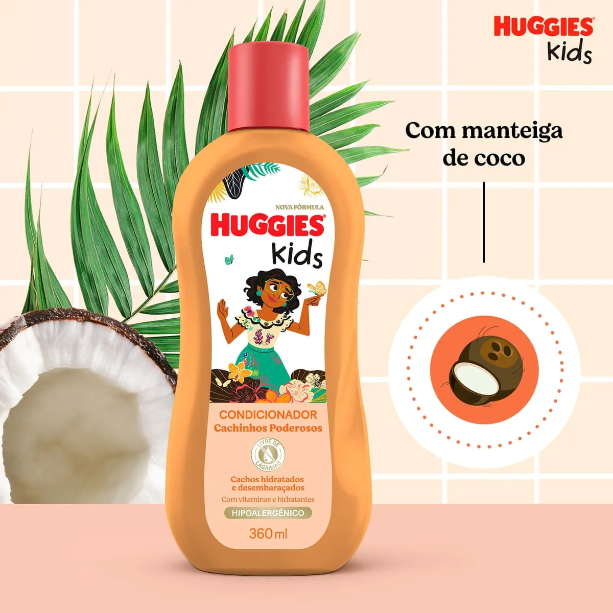 Condicionador Infantil Huggies Kids Cachinhos Poderosos 360ml — foto 4