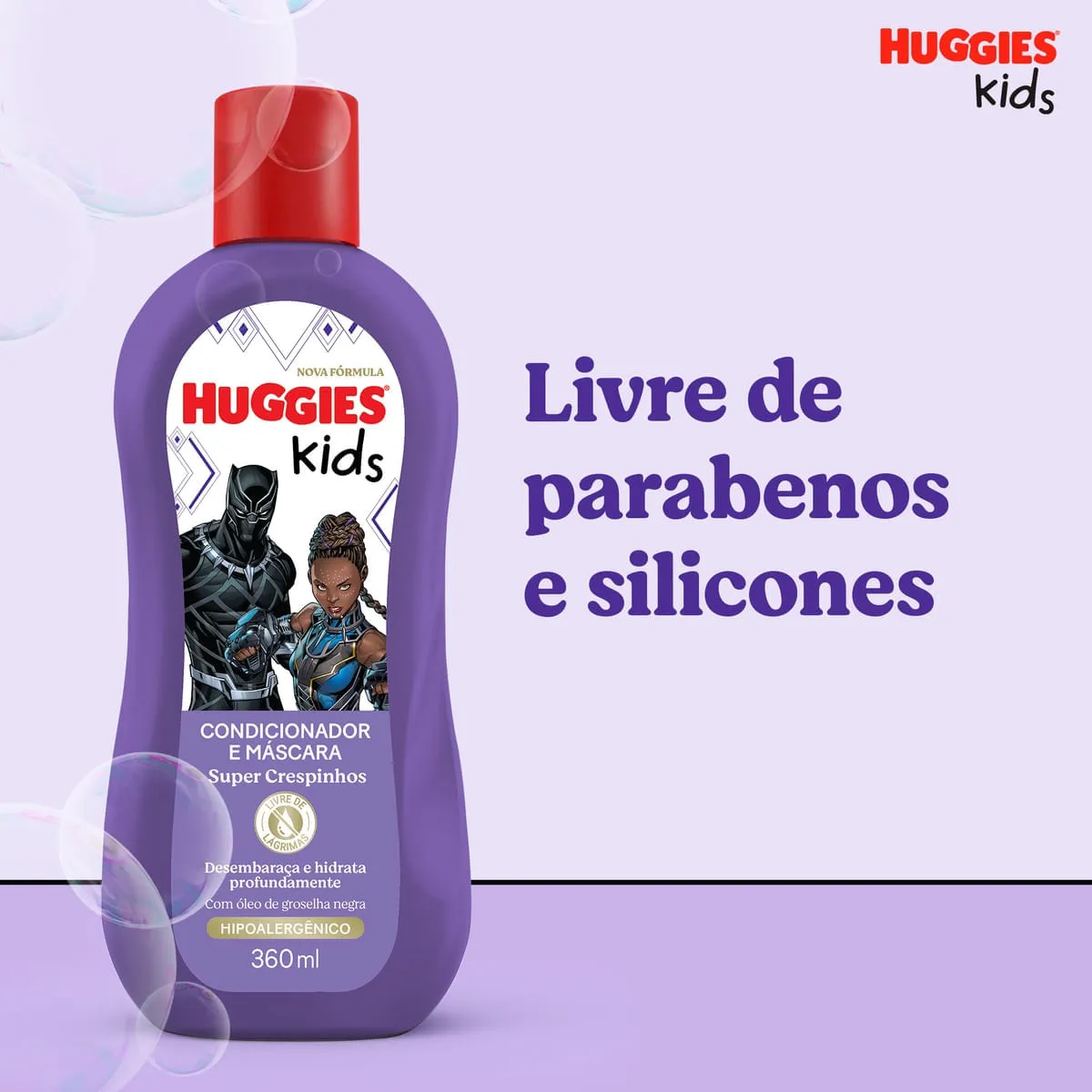 Condicionador Infantil Huggies Kids Super Crespinhos 360ml — foto 3