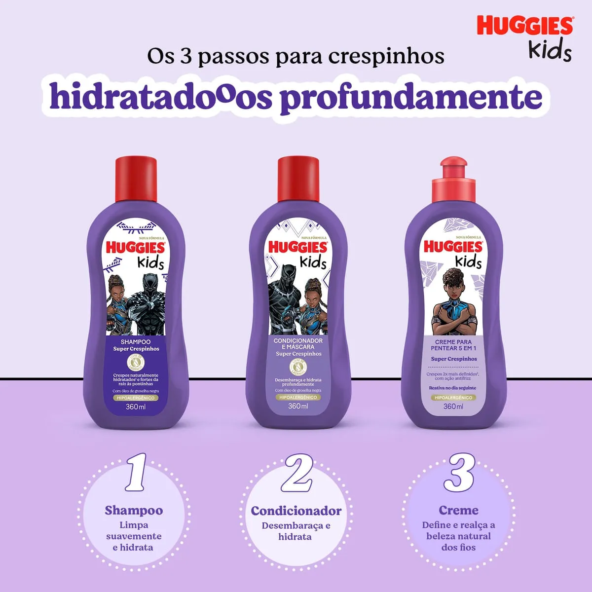Condicionador Infantil Huggies Kids Super Crespinhos 360ml — foto 4