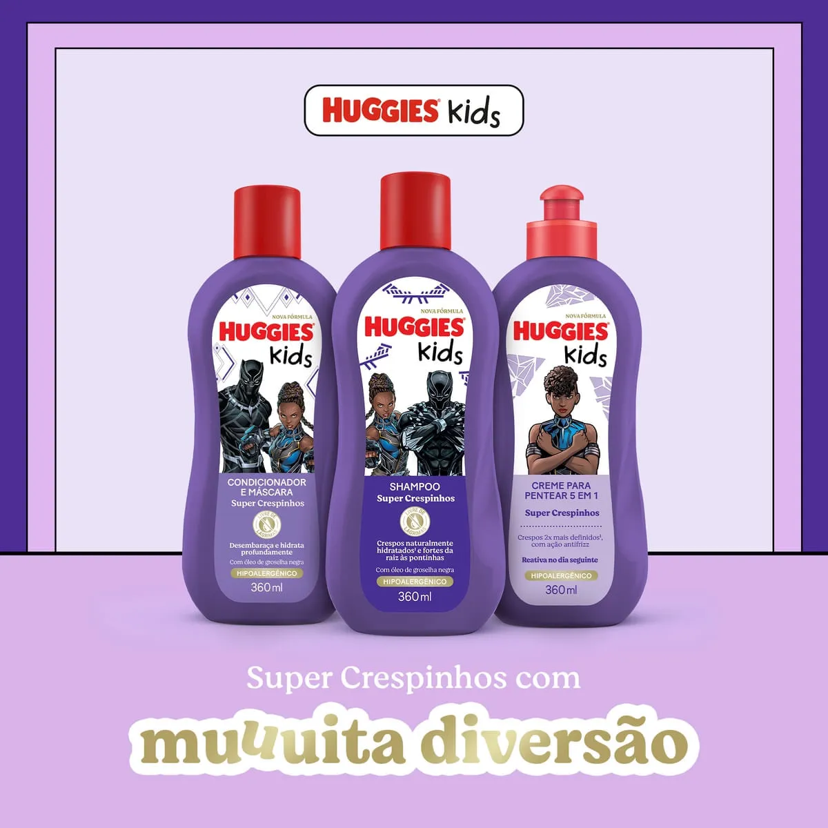 Condicionador Infantil Huggies Kids Super Crespinhos 360ml — foto 7