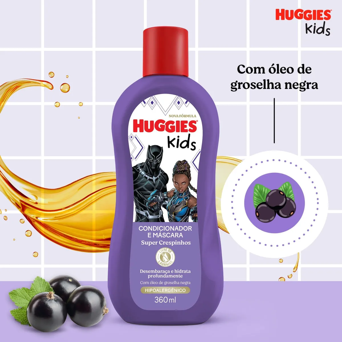 Condicionador Infantil Huggies Kids Super Crespinhos 360ml — foto 5