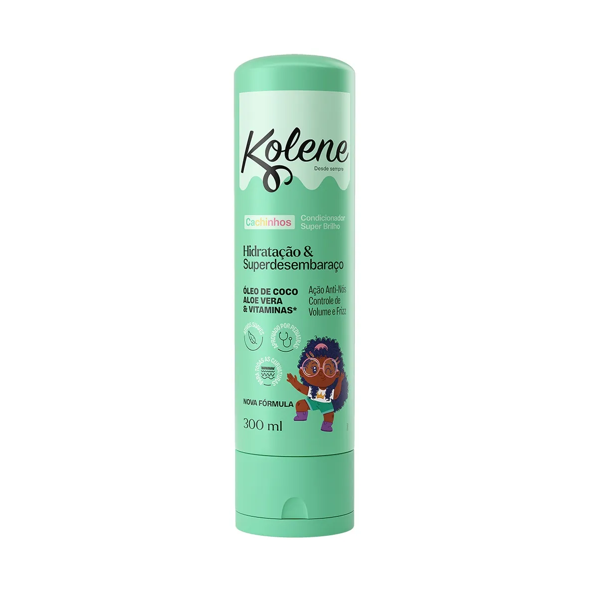 Condicionador Infantil Kolene Cachinhos Super Brilho Hidratação e Super Desembaraço 300ml