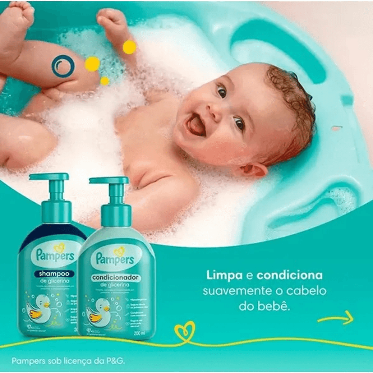 Condicionador Infantil Pampers Glicerina 200ml — foto 3