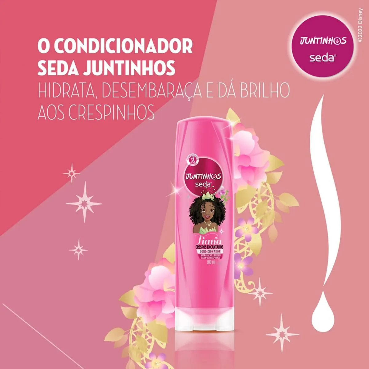 Condicionador Infantil Seda Juntinhos Tiana Crespos Encantados 300ml — foto 4