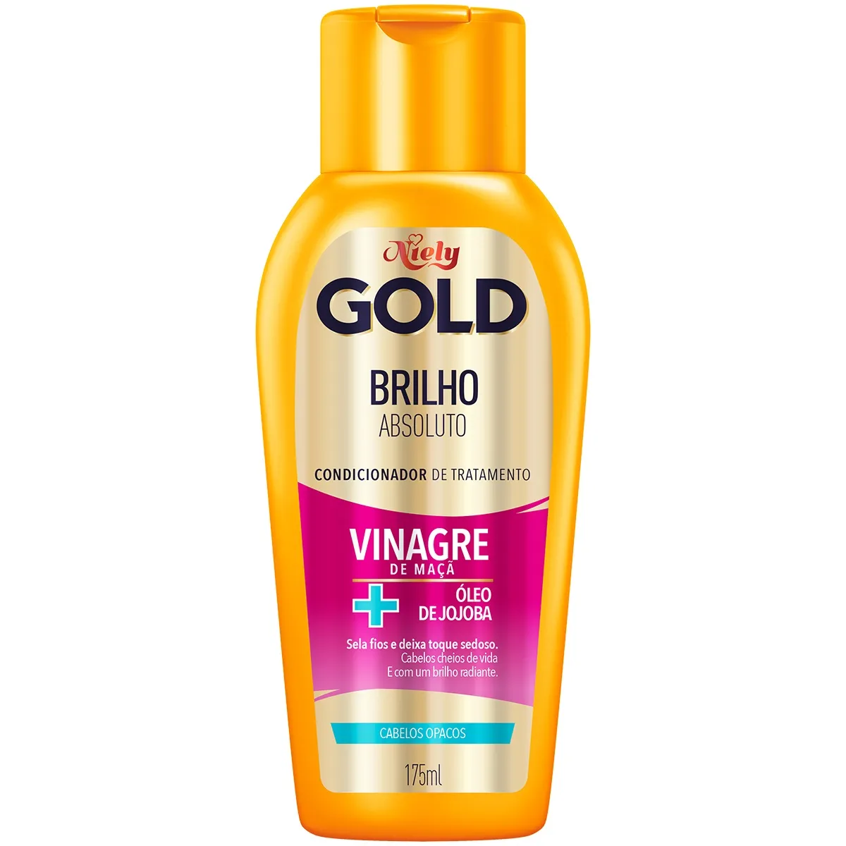 Condicionador Niely Gold Brilho Absoluto Vinagre De Maçã + Óleo De Jojoba 175ml