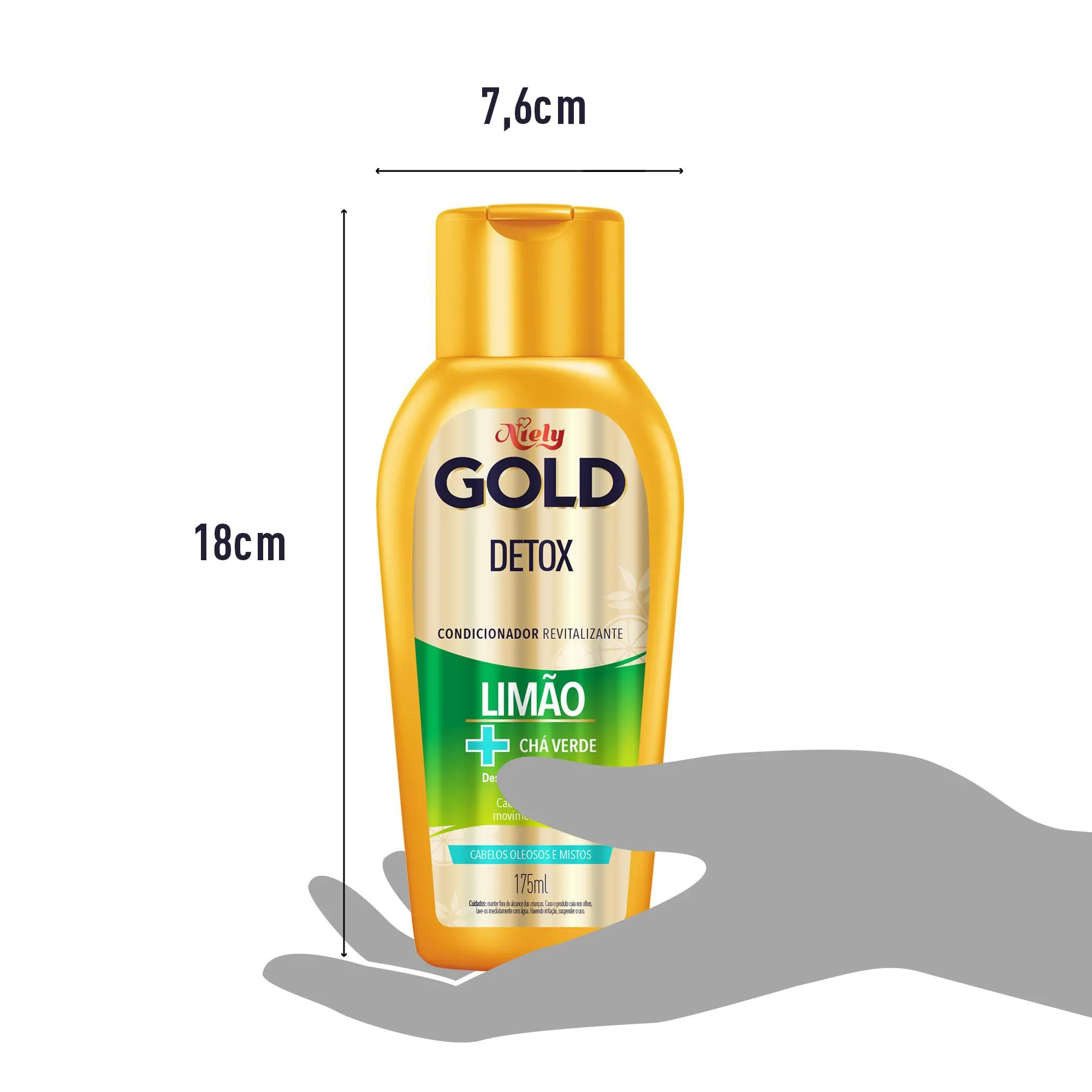 Condicionador Niely Gold detox limão + chá verde, 175ml — foto 8