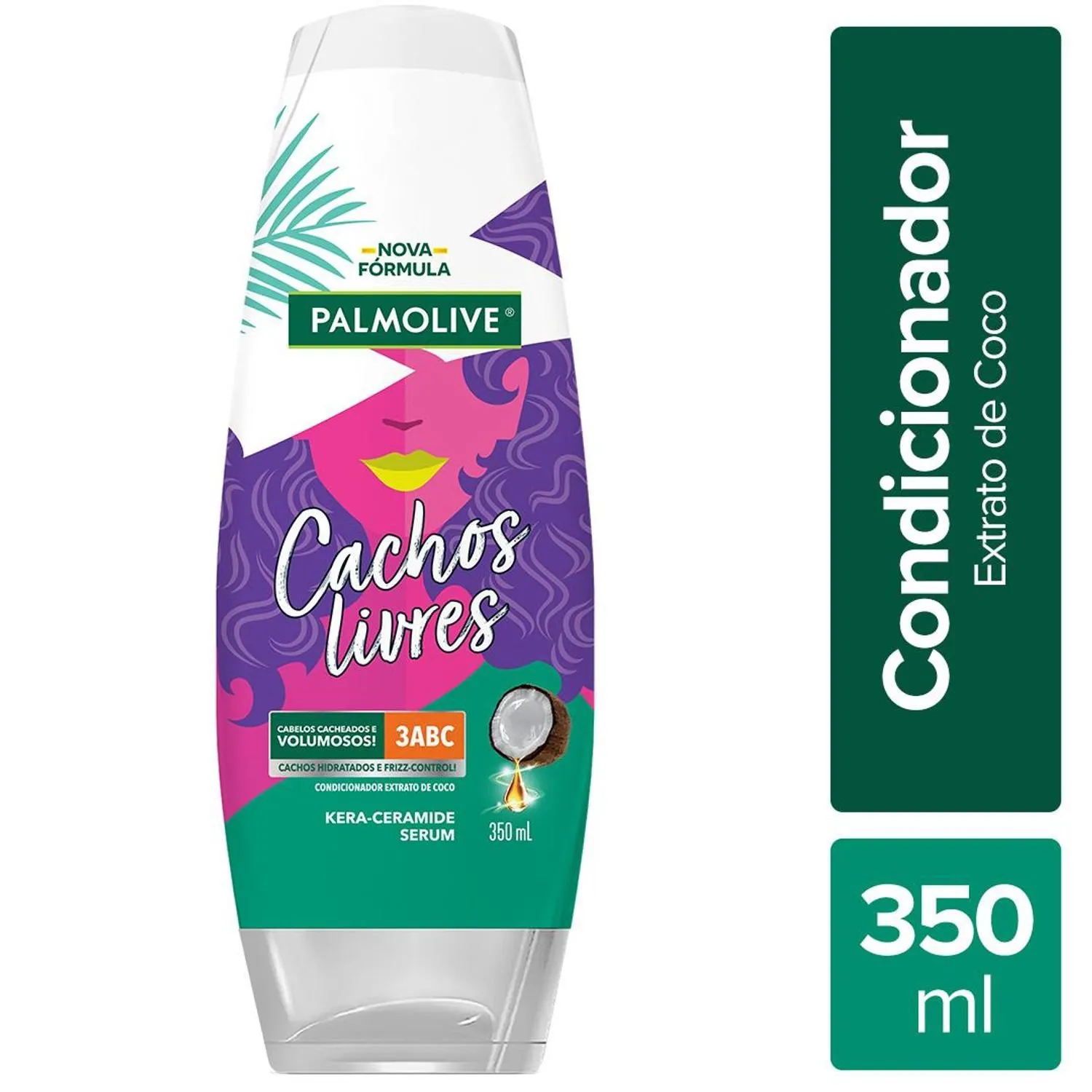 Condicionador Palmolive Cachos Livres Extrato de Coco 350ml — foto 2