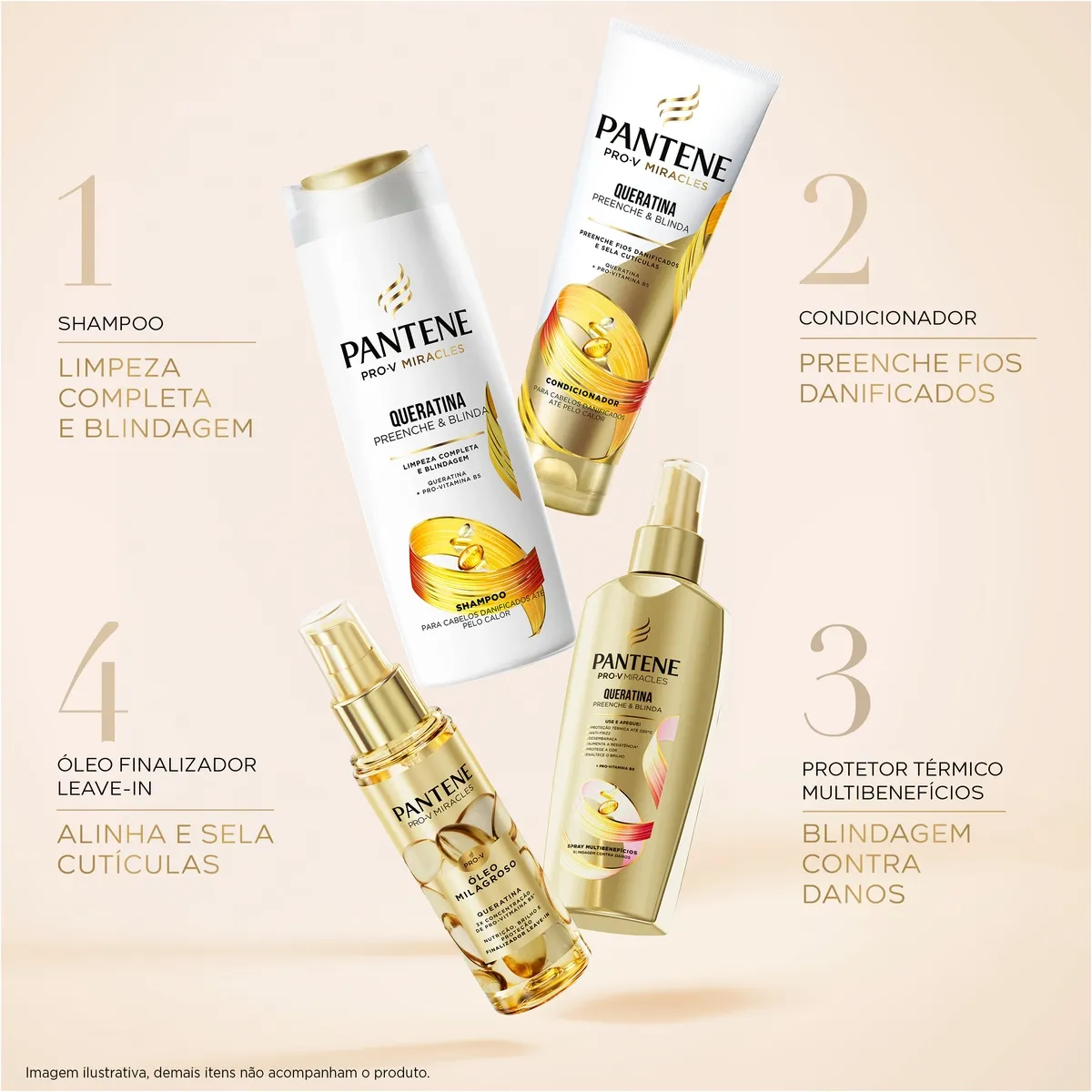 Condicionador Pantene Pro-V Miracles Queratina Preenche & Blinda 250ml — foto 7