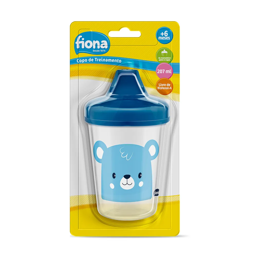 Copo de Transição Fiona Desenhos +6 meses Antivazamento Azul 207ml 1 Unidades