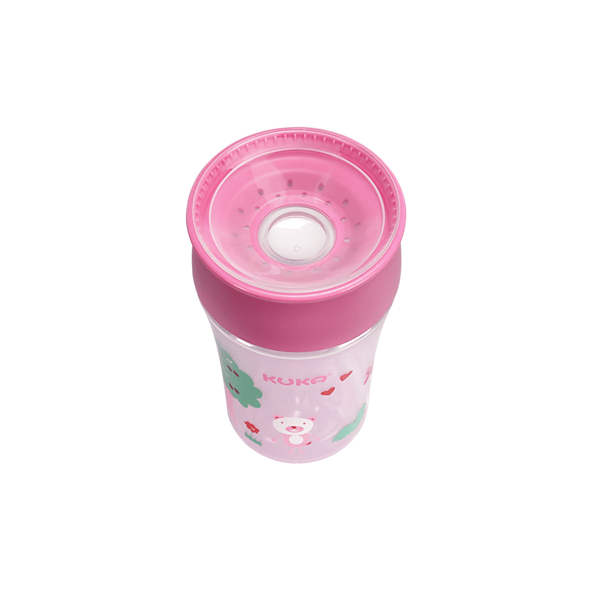 Copo de Transição Kuka 360 Antivazamento Rosa 200ml — foto 3